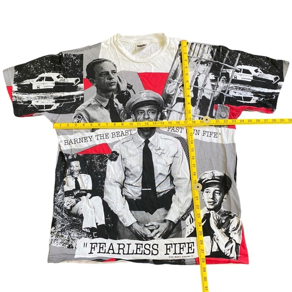 Vintage 90’s Barney Fife Mens XL Tee All Over Print Mayberry RFD Single Stitch - Picture 2 of 7
